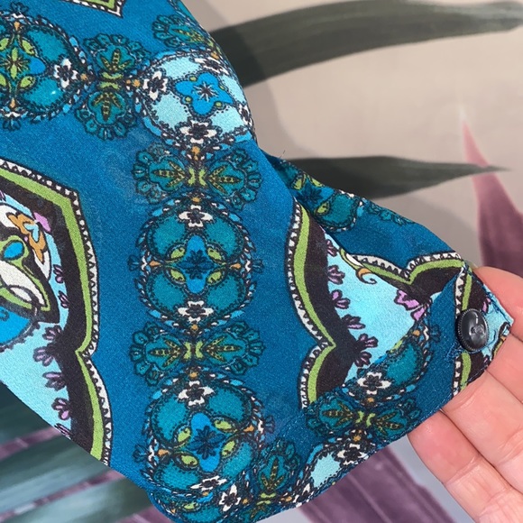 Charter Club Medallion 3/4 Sleeve Blouse - Picture 4 of 9